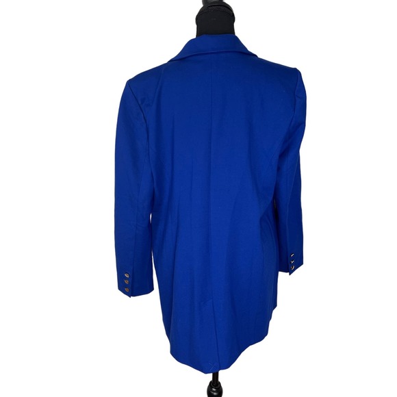 Dennis Basso Ponte Knit Lined Blazer With Pockets RICH ROYAL NWT SIZE 14 - Picture 4 of 7
